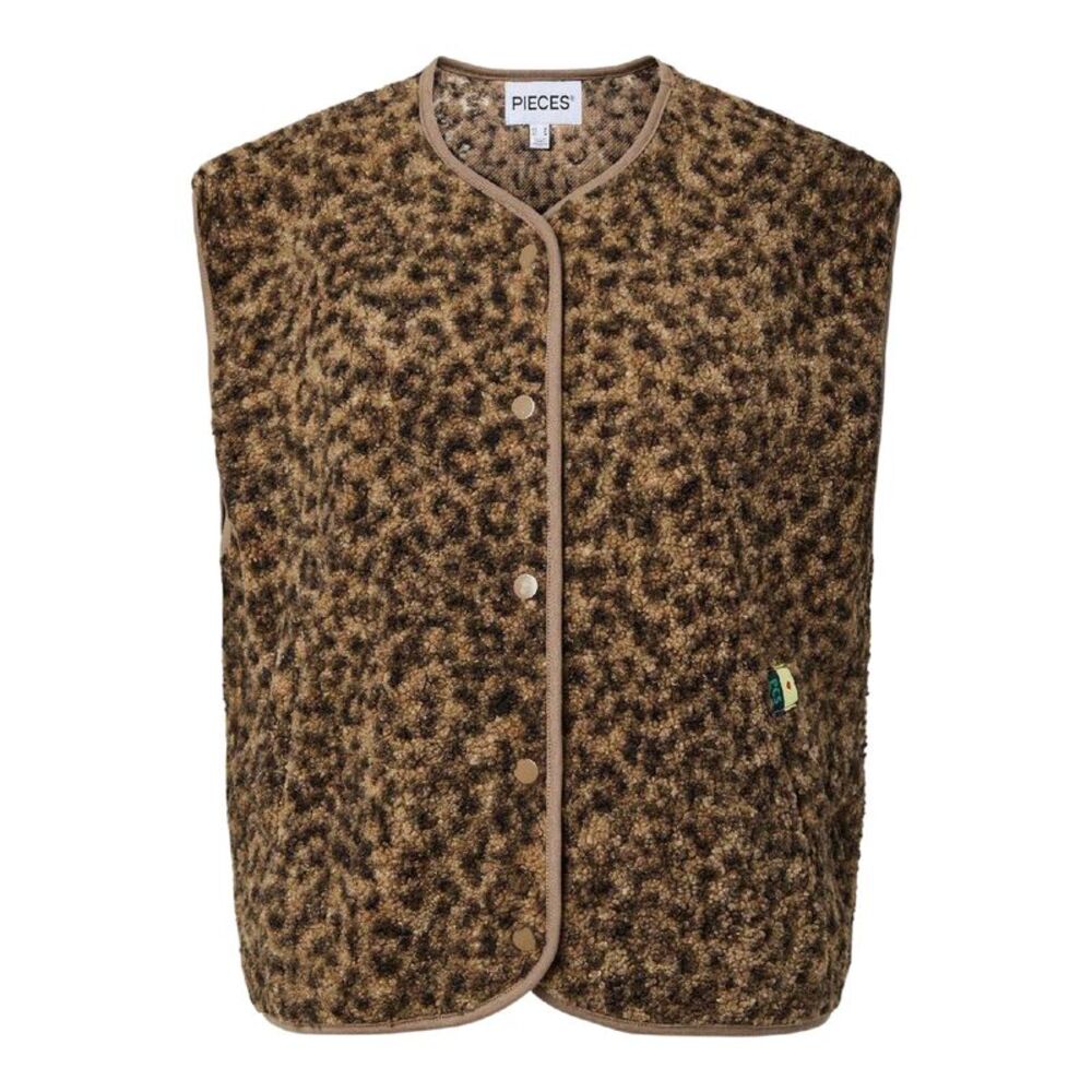 Pieces Womens/Ladies Pckatty Teddy Fleece Tank Top / Brown